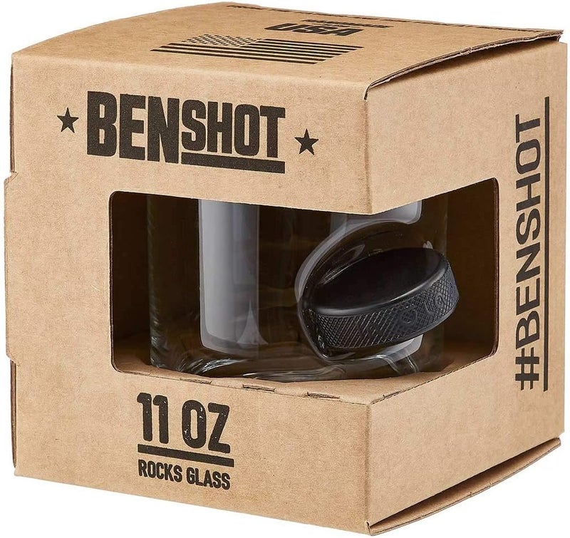 benshot Hockey Puck Rocks Glass - 11oz | Made in the USA - Image 2